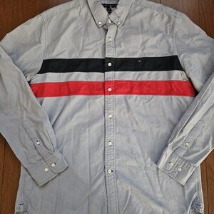 Tommy Hilfiger Casuaul Shirt Blue And Red